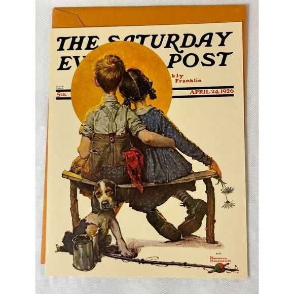 RARE NOS Norman Rockwell 1970s Notecards (8) Gee Whiz Leanin' Tree - Picture 5 of 10